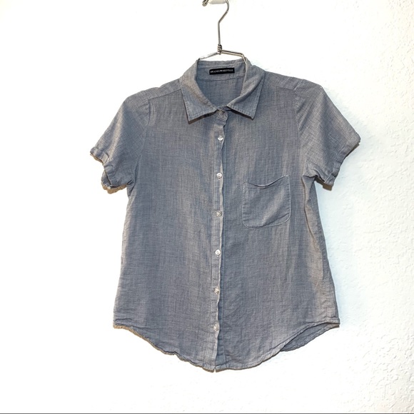 Brandy Melville Tops - Brandy Melville Light Blue Stripes Button Down Top